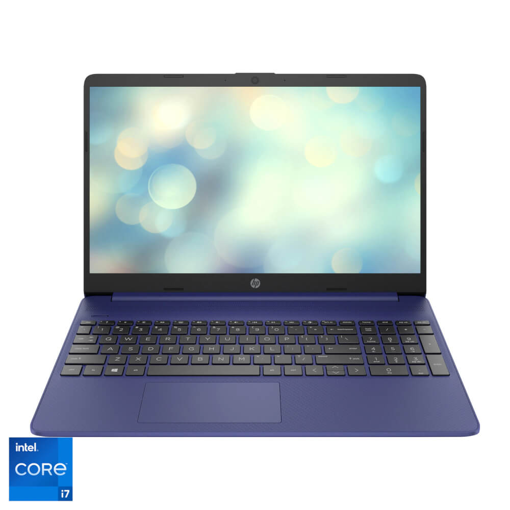 Laptop HP 15s-fq2010nq, 15.6?, Full HD, Intel Core i7-1165G7, 8GB RAM, 256GB SSD, Intel Iris Xe Graphics, No OS, Indigo Blue