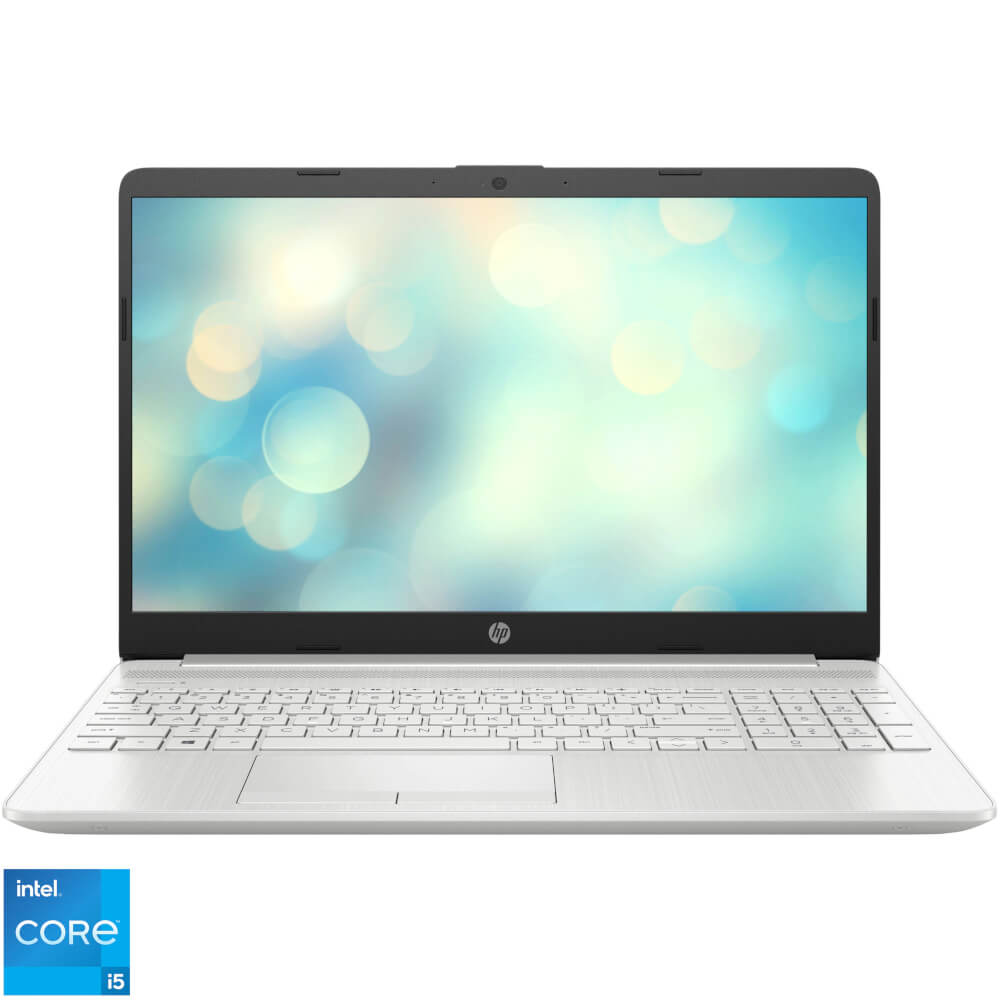  Laptop HP 15-dw4017nq, 15.6", Full HD, Intel Core i5-1235U, 8GB RAM, 512GB SSD, NVIDIA GeForce MX550, No OS, Natural Silver 