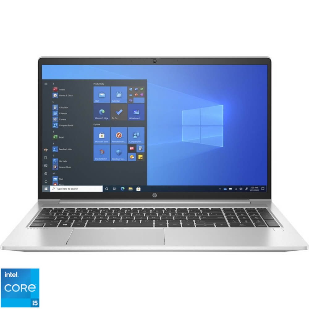  Laptop HP ProBook 450 G8, 15.6", Full HD, Intel Core i5-1135G7, 16GB RAM, 512GB SSD, Intel Iris Xe Graphics, Windows 10 Pro, Argintiu 