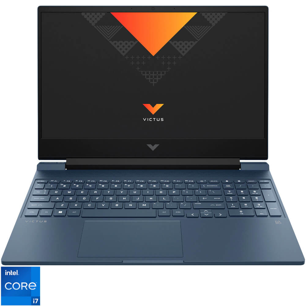  Laptop Gaming HP Victus 15-fa0003nq, 15.6", Full HD, Intel Core i7-12700H, 16GB RAM, 512GB SSD, NVIDIA GeForce RTX 3050 Ti, No OS, Performance Blue 
