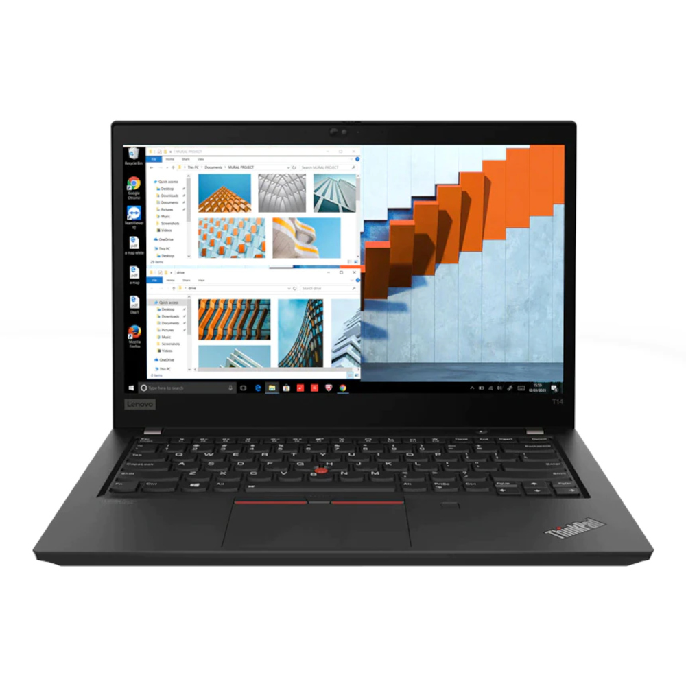  Laptop Lenovo ThinkPad T14, 14", Full HD, AMD Ryzen 7 PRO 5850U, 16GB RAM, 512GB SSD, Windows 10 Pro, Negru 