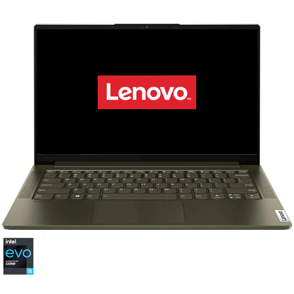  Laptop ultraportabil Lenovo Yoga Slim 7 14ITL05, Intel Core i5-1135G7, 4.20 GHz, 14", Full HD, IPS, 16GB, 1TB SSD, Intel Iris Xe Graphics, Free Dos, Dark Moss 