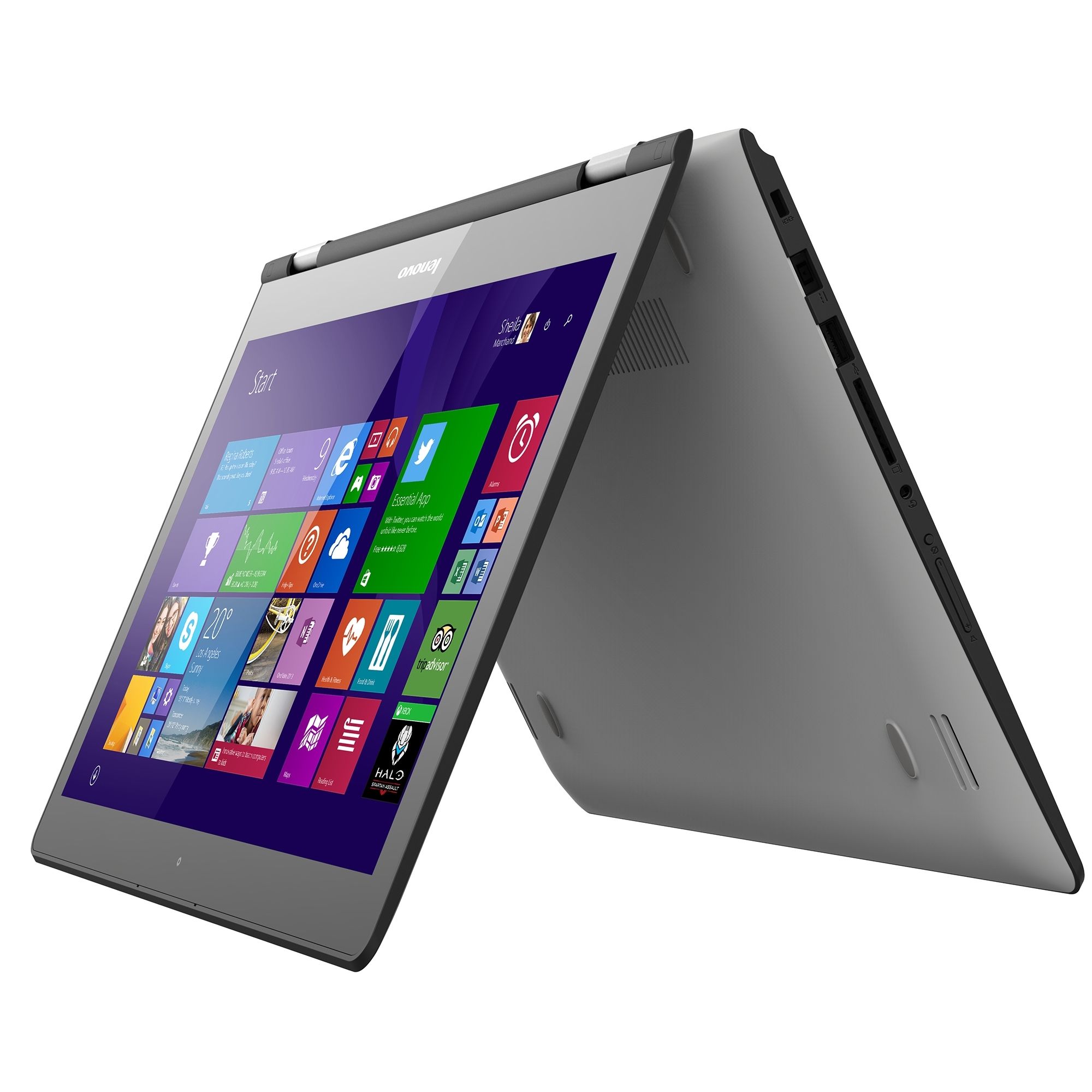  Laptop 2 in 1 Lenovo IdeaPad Yoga 500-15, Intel Core i3-4005U, 4GB DDR3, SSHD 500 GB + 8 GB, Intel HD Graphics, Windows 8 