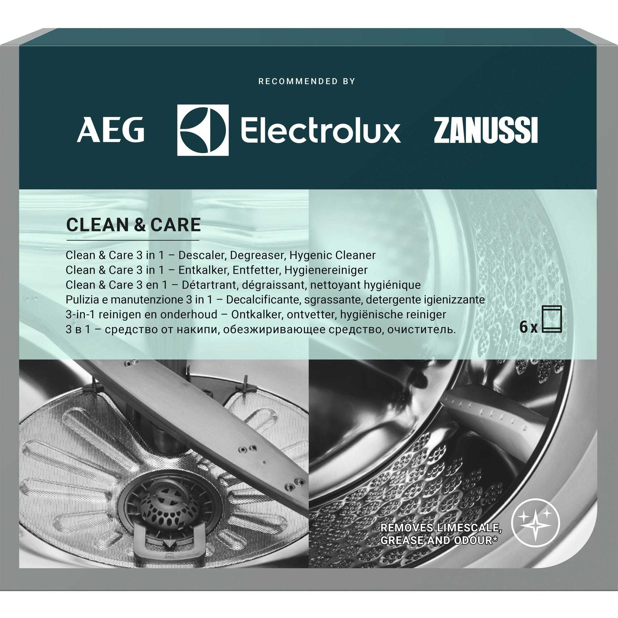  Solutie anticalcar Clean and Care 3 in 1 Electrolux M3GCP400, 6 buc 