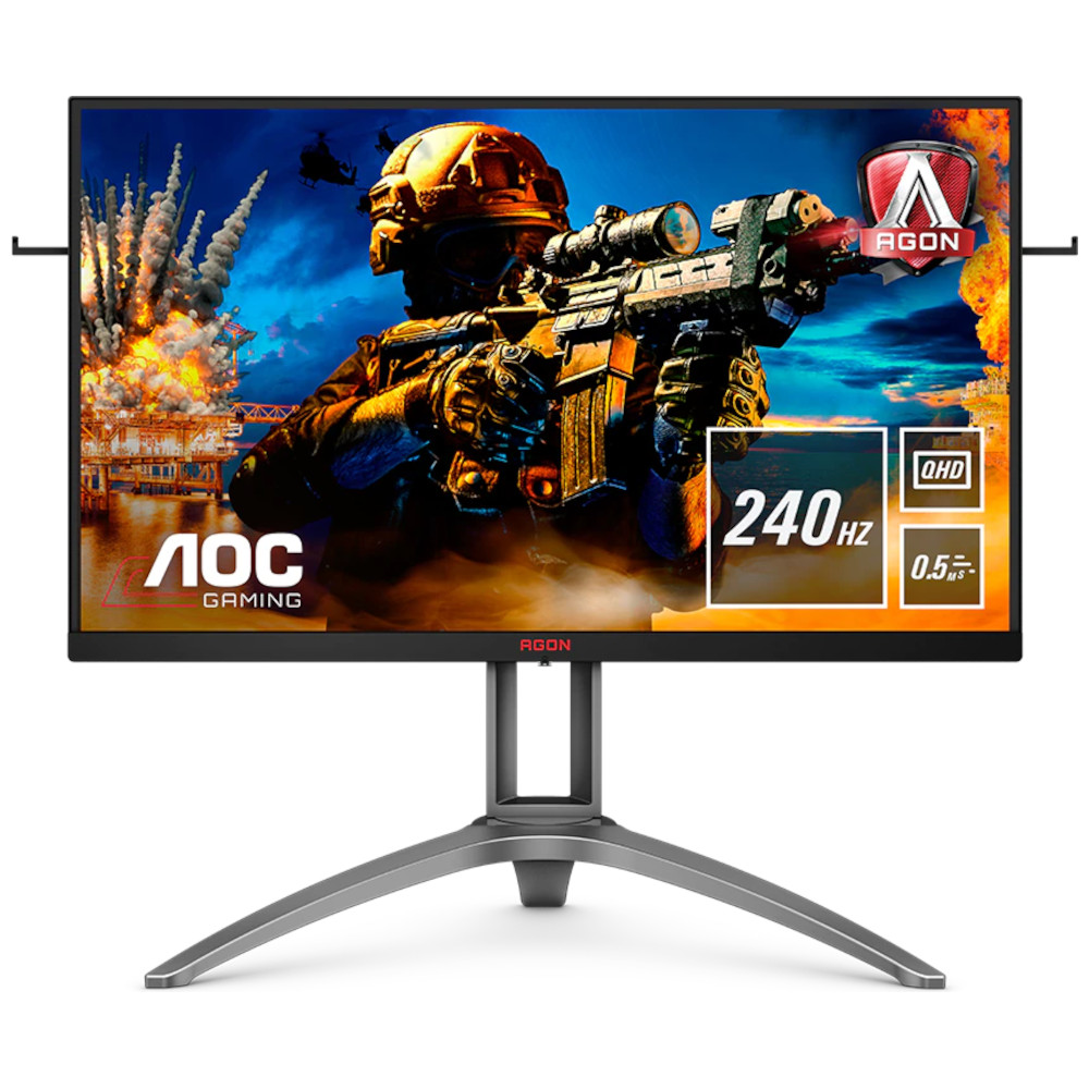  Monitor LED Gaming, AOC Agon 3 AG273QZ, TN, 27", WQHD, DisplayPort, FreeSync2, 240Hz, 0.5ms, Negru 