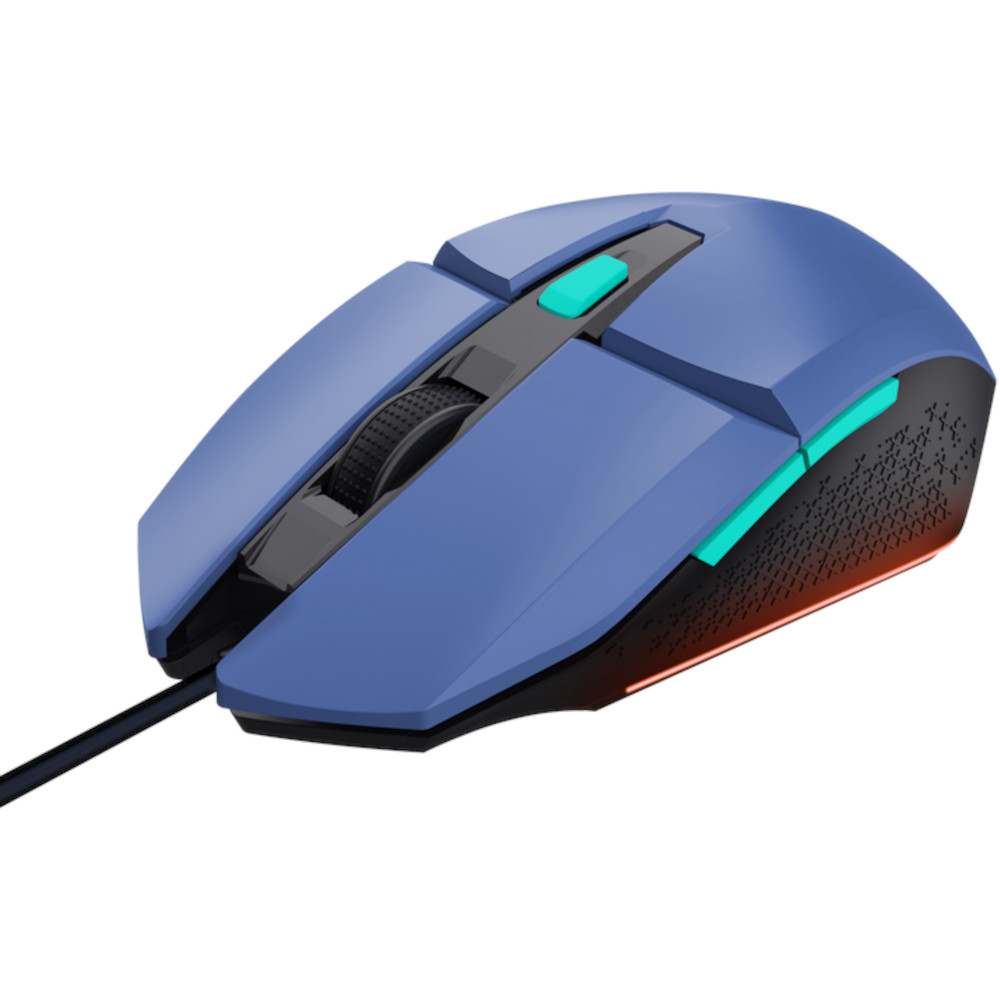 Mouse gaming Trust GXT 109 Felox, 6400 dpi, Iluminare LED, Albastru