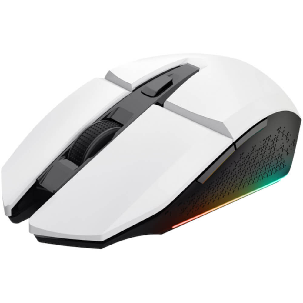 Mouse gaming Trust GXT 110 Felox, Iluminare LED, Wireless, Alb