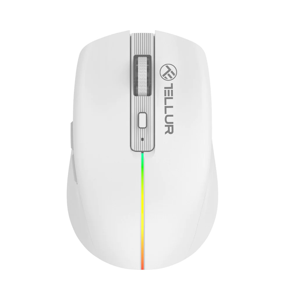 Mouse wireless Tellur Silent Click, DPI reglabil, Alb