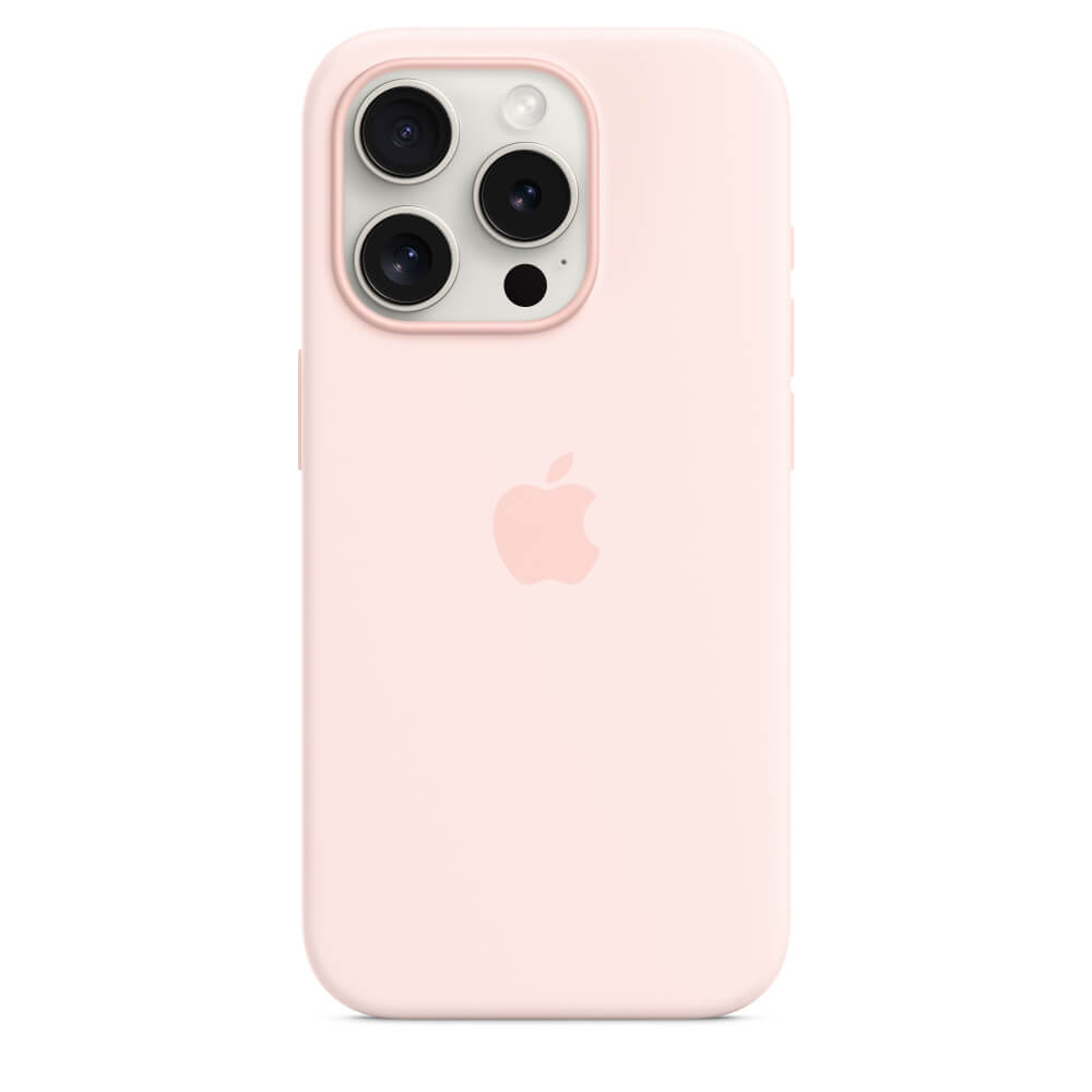 Husa de protectie Apple Silicone Case with MagSafe iPhone 15 Pro, Light Pink