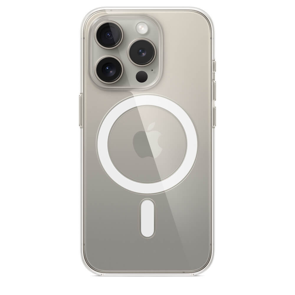 Husa de protectie Apple Clear Case cu MagSafe pentru iPhone 15 Pro, Transparent