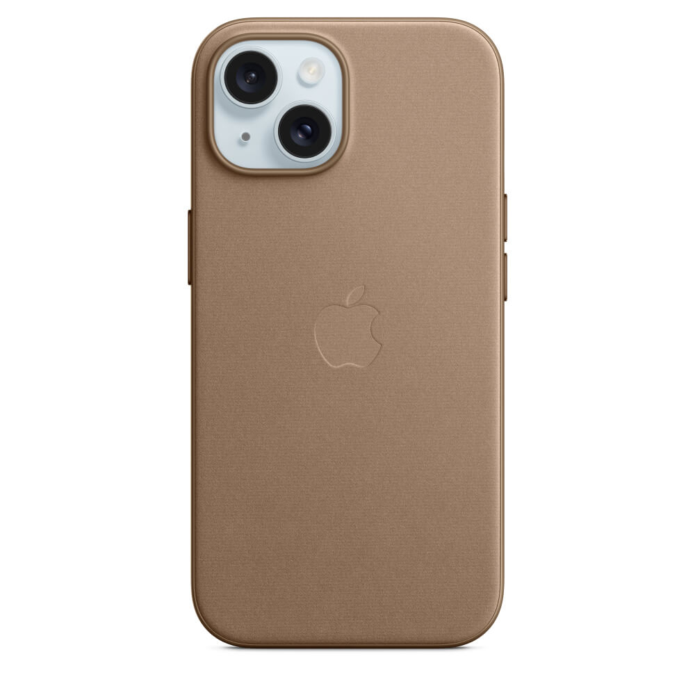Husa de protectie Apple FineWoven Case MagSafe pentru iPhone 15, Taupe
