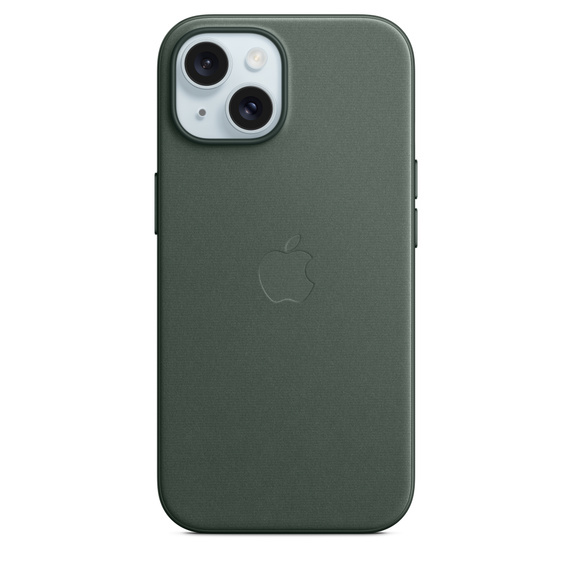 Husa de protectie Apple FineWoven Case cu MagSafe pentru iPhone 15, Evergreen