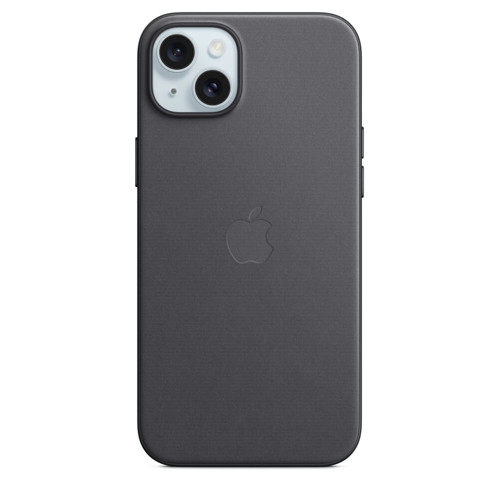 Husa de protectie Apple FineWoven Case with MagSafe pentru iPhone 15 Plus, Negru