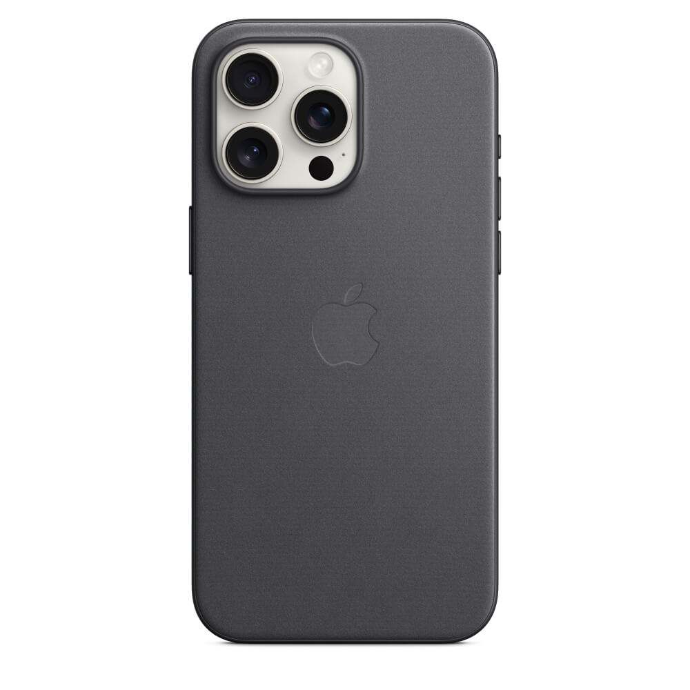 Husa de protectie Apple FineWoven Case cu MagSafe pentru iPhone 15 Pro Max, Black