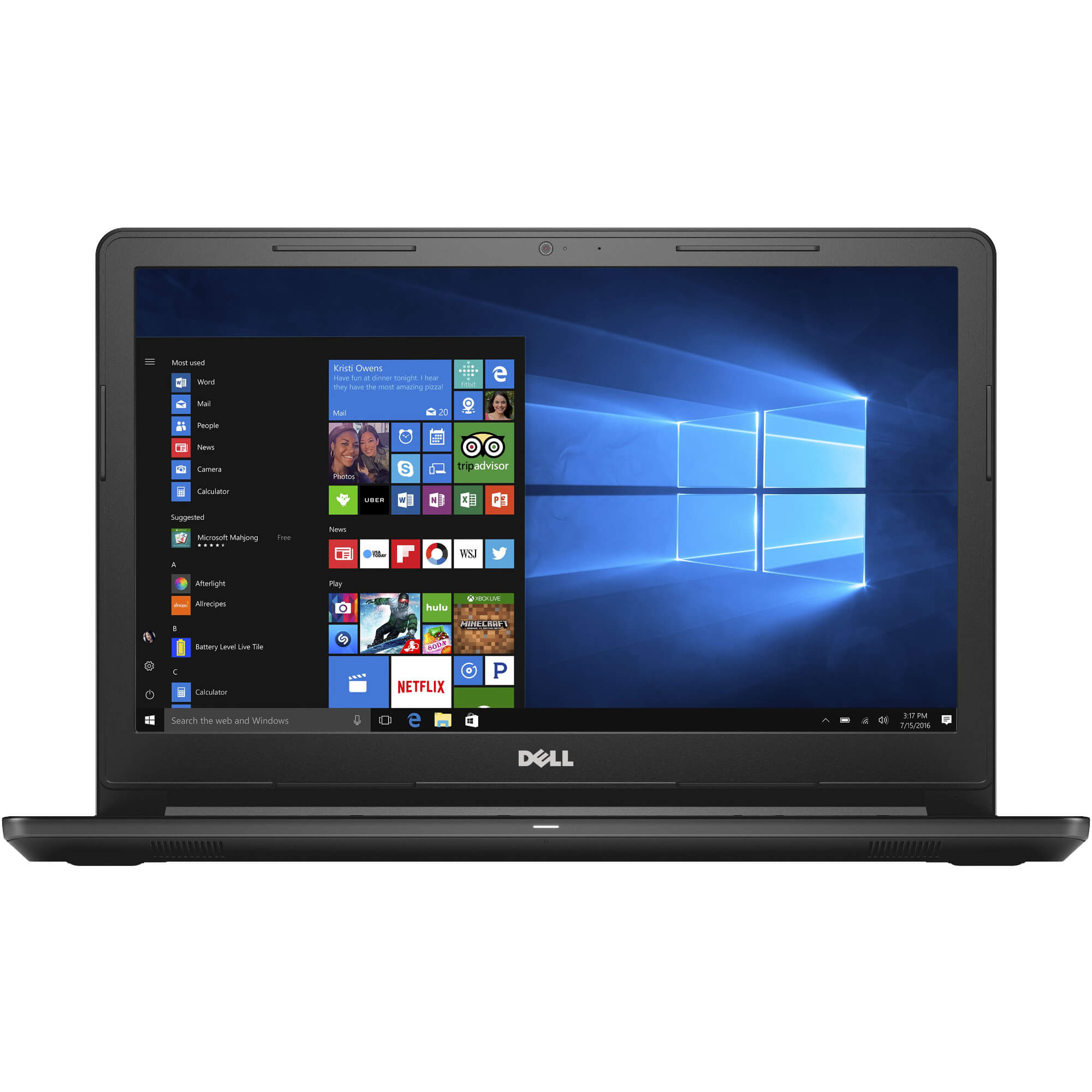 Laptop Dell Vostro 3568, Intel Core i3-6100U, 4GB DDR4, HDD 1TB, AMD Radeon R5 M420X, Windows 10 Home