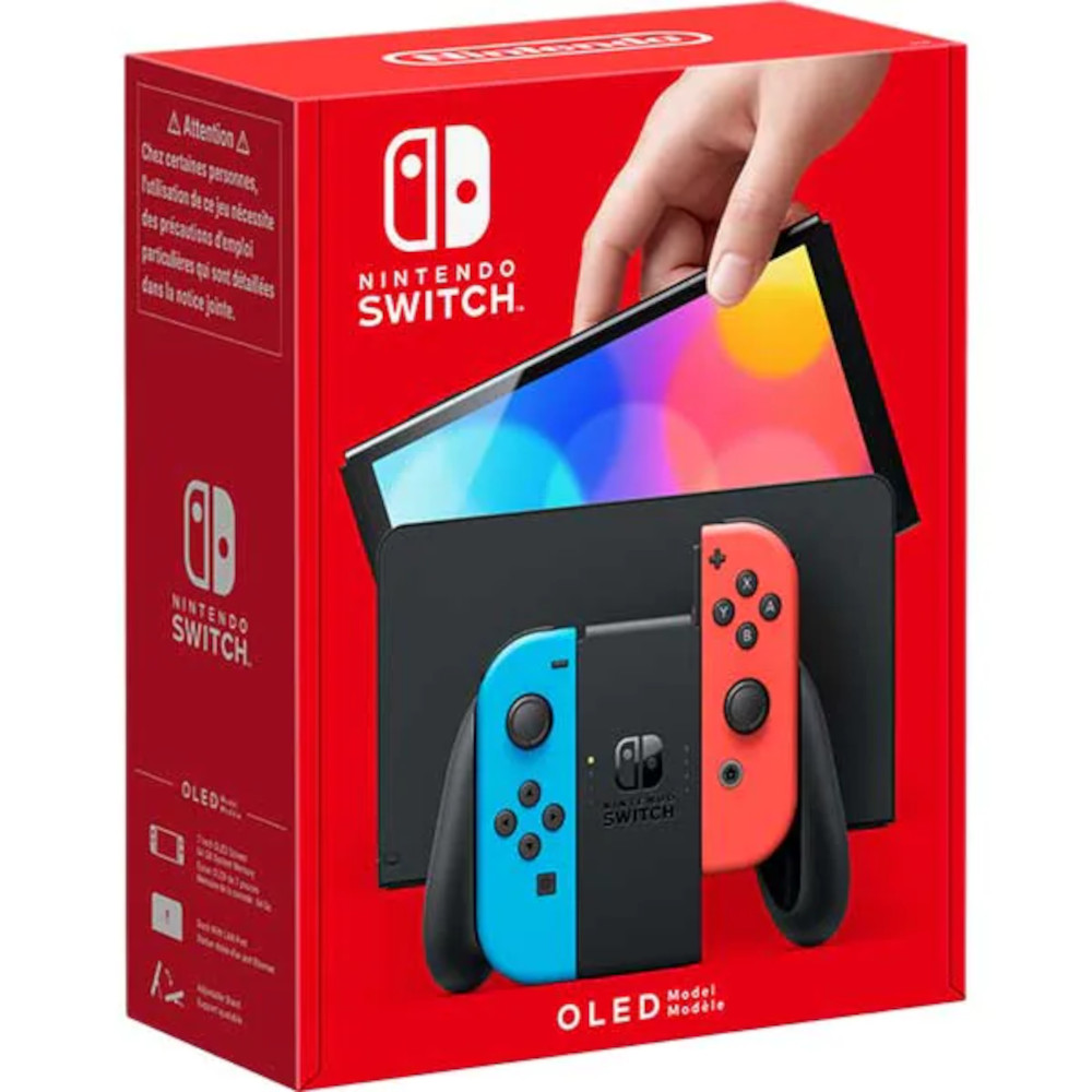 Consola Nintendo Switch OLED, Joy-Con Neon Red/Neon Blue