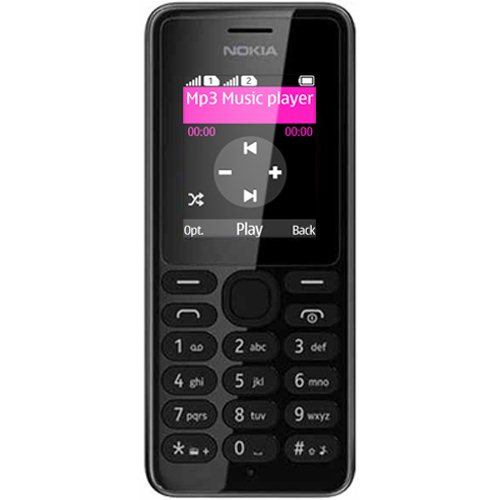  Telefon mobil Nokia 108, Dual SIM, Negru 