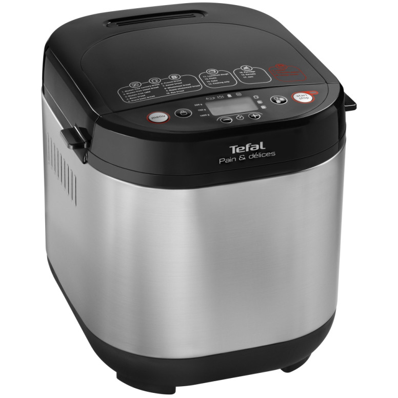 Masina De Paine Tefal Pain Delices Pf240e38, 700 W, 1000 G, 20 Programe, Argintiu/negru