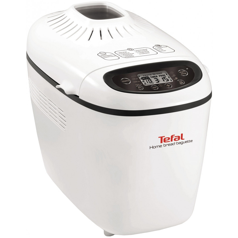 Masina De Paine Tefal Home Bread Baguette Pf610138, 1650 W, 1500 G, 16 Programe, Alb