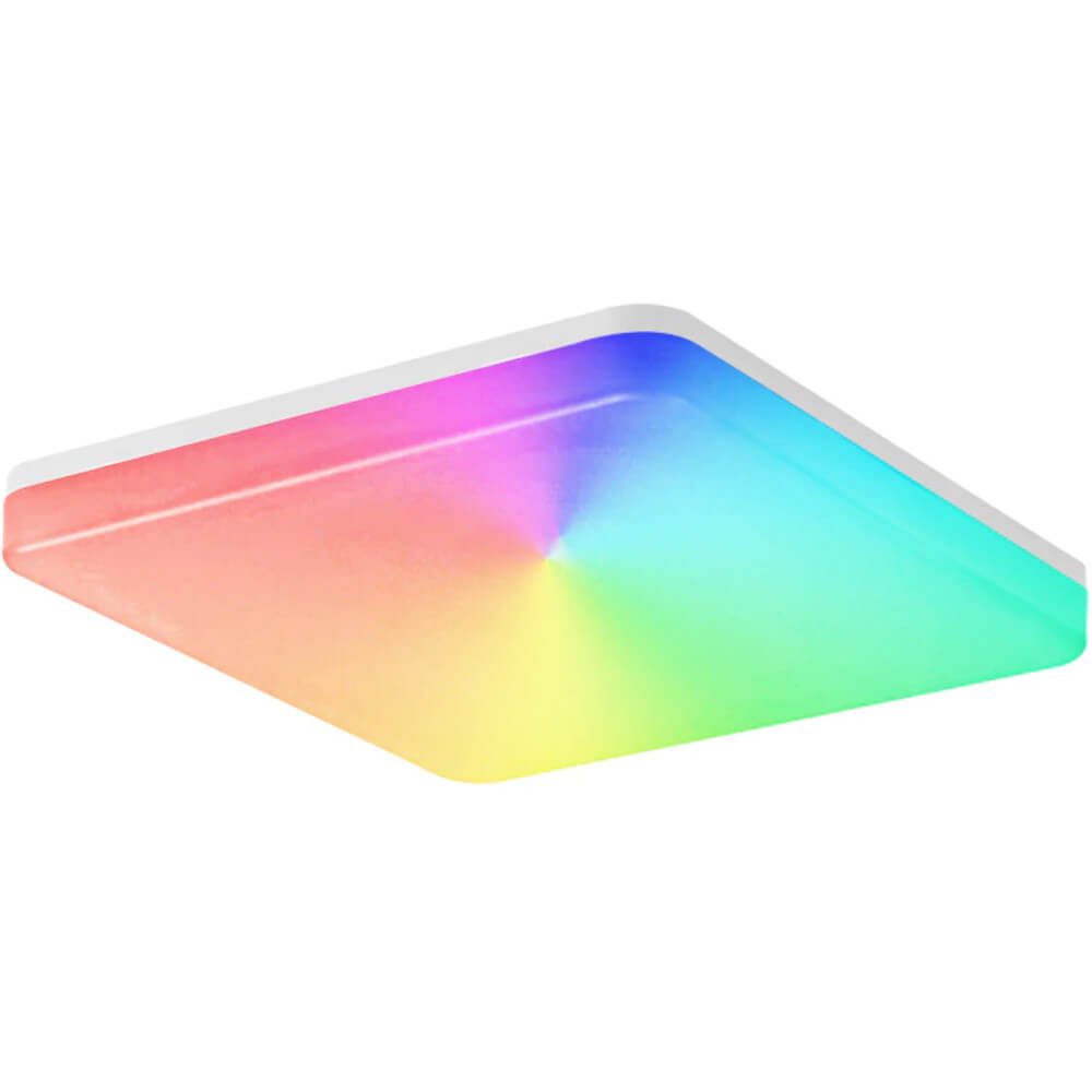 Plafoniera LED smart Tellur TLL331411, 24 W, Lumina alba/calda, RGB, Patrata, Alb