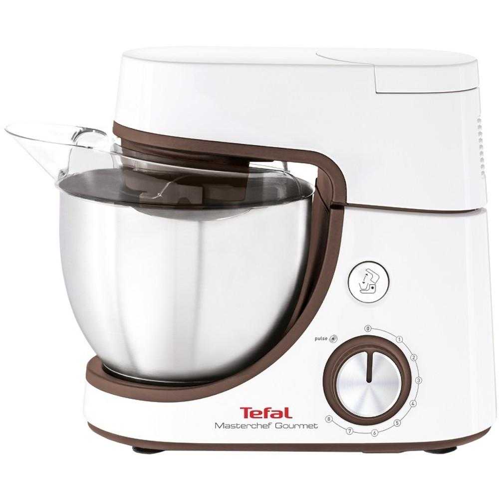  Robot de bucatarie Tefal MasterChef Gourmet Baking with Kids QB51K138, 1100 W, 8 viteze + Pulse, bol 4.6 l, Alb 