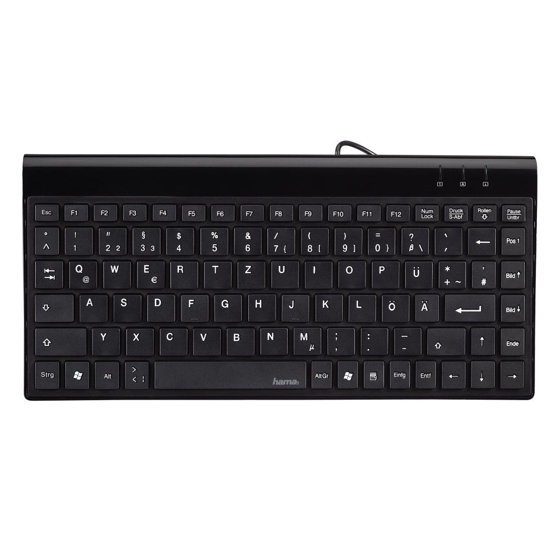  Tastatura Hama Slimline Mini SL720, USB, Negru 