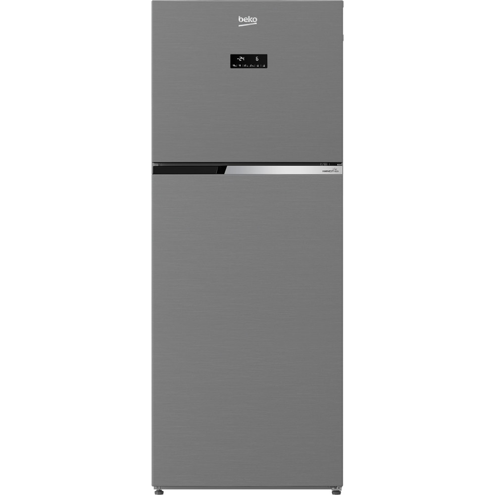 Frigider cu doua usi Beko RDNT401E30ZXBN, 375 l, NeoFrost Dual Cooling, HarvestFresh, Display touch, No Frost Freezer, H 172 cm, Argintiu, Clasa F