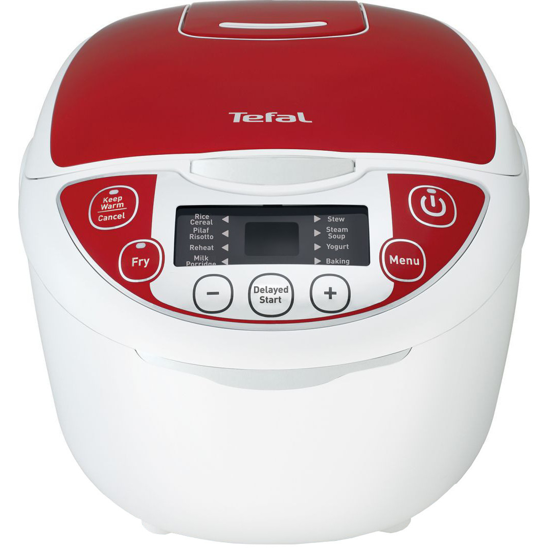  Multicooker Tefal Fuzzy Logic RK705138, 600 W, 5 l, Alb/Rosu 