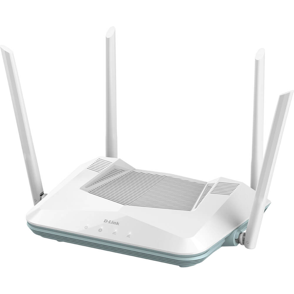 Router Wireless D-Link R32 Eagle Pro AI, AX3200, Wi-Fi 6, Dual-Band Gigabit, 4x4 MU-MIMO, Alb