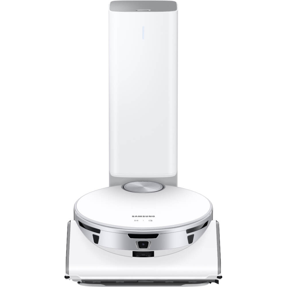 Aspirator robot Samsung JetBot AI+ VR50T95735W/GE, Clean Station, Senzor LiDAR, Motor Digital Inverter, Comenzi vocale, Monitorizare locuinta, 170 W, 0.2 L, Alb
