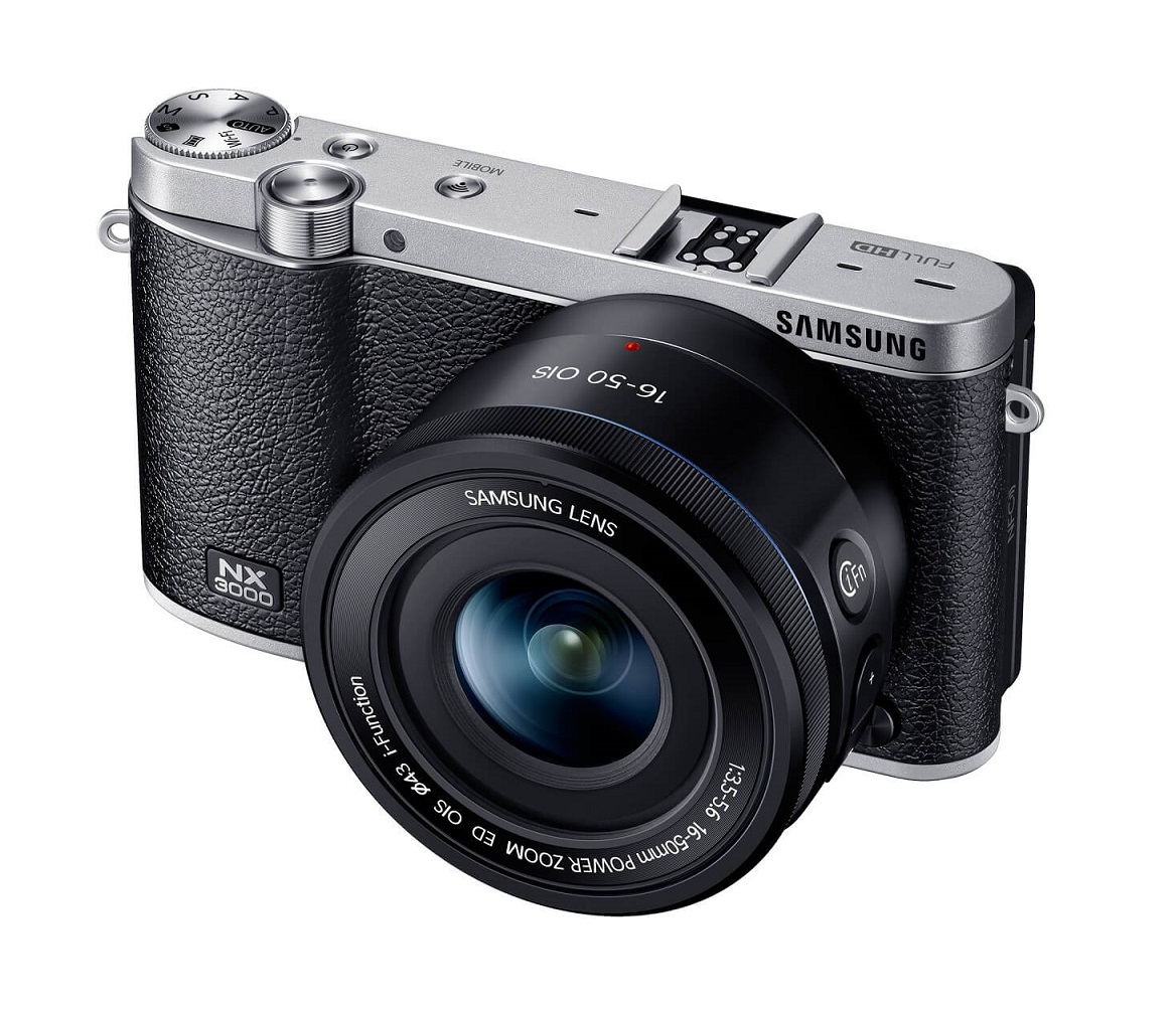  Aparat foto Mirrorless Samsung NX3000, 20.3 MP, Negru + Obiectiv 16-50mm 