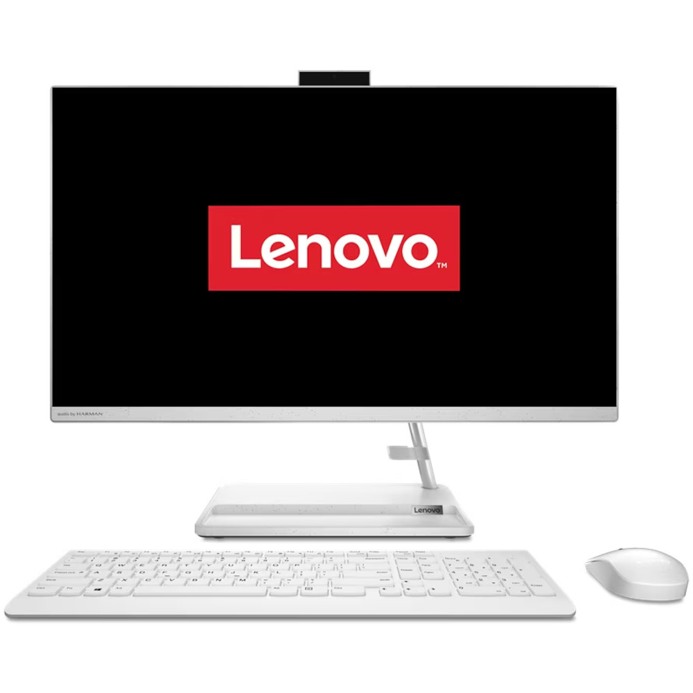 Sistem Desktop PC All-in-One Lenovo IdeaCentre 3 27ALC6, 27", Full HD, AMD Ryzen 7 7730U, 16GB RAM, 512GB SSD, AMD Radeon Graphics, No OS, Alb