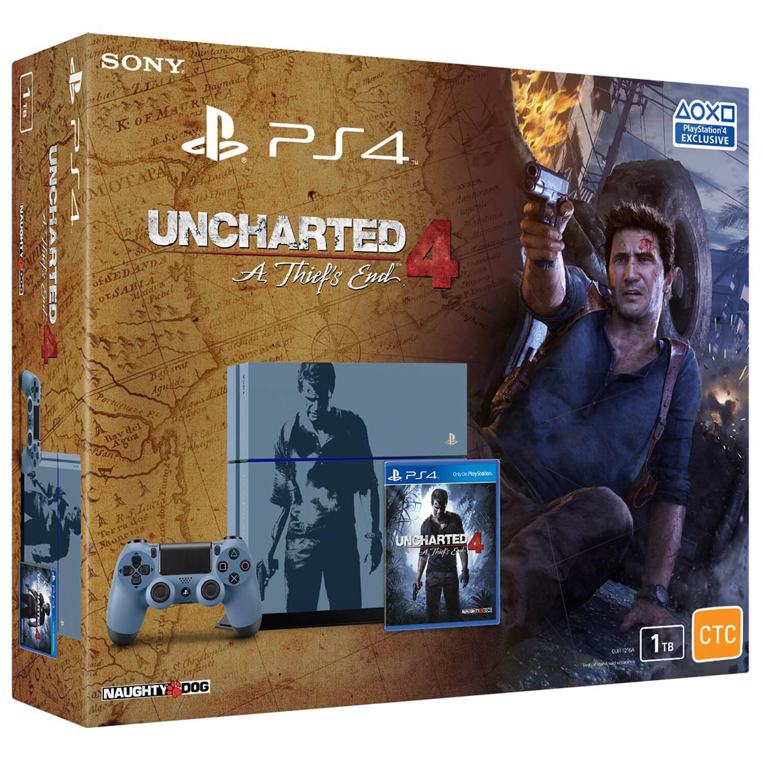 Consola Sony PS4 (Playstation 4),&nbsp;1 TB + Uncharted 4 ATE Limited Edition