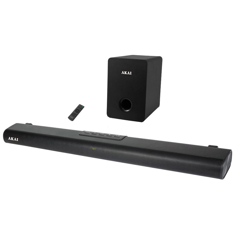 Soundbar AKAI ASB-7WSW, Bluetooth 5.0, 120W, subwoofer wireless, Negru