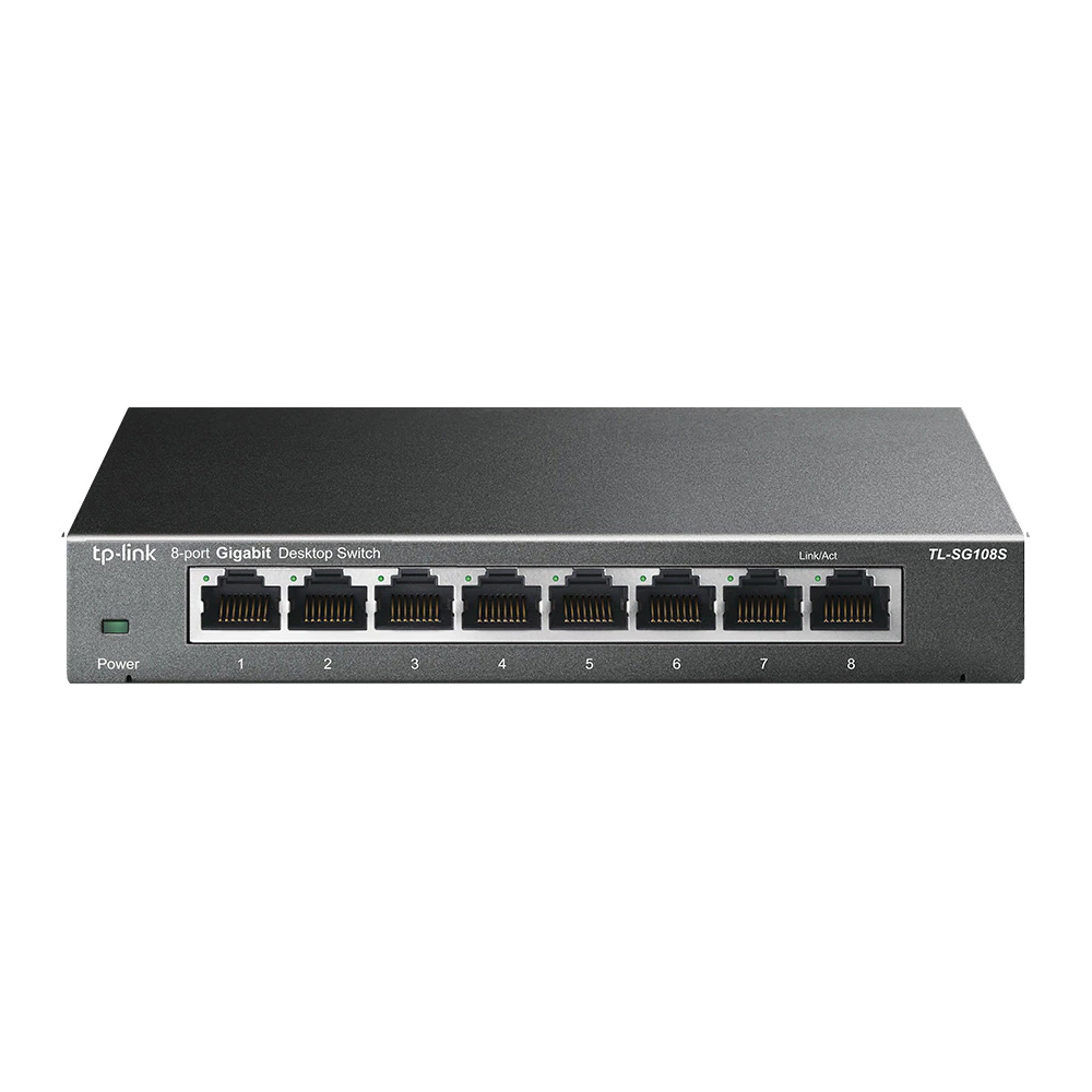  Switch TP-Link TL-SG108S, 8 porturi, 10/100/1000 Mbps, Gri 