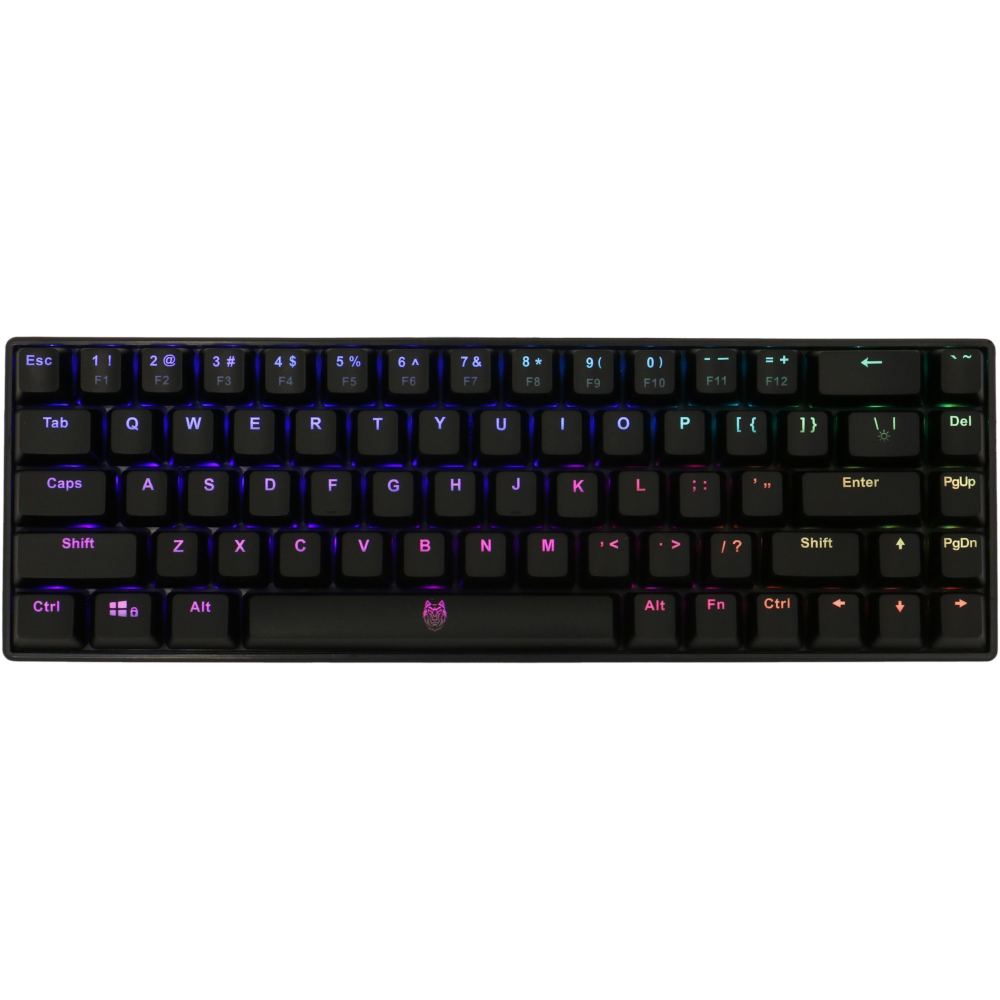  Tastatura gaming mecanica A+ K77B, Iluminare RGB, Negru 