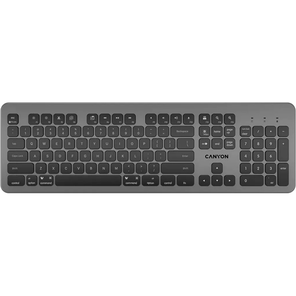 Tastatura bluetooth Canyon CND-HBTK10-US, BT 5.1, Ultraslim, Negru