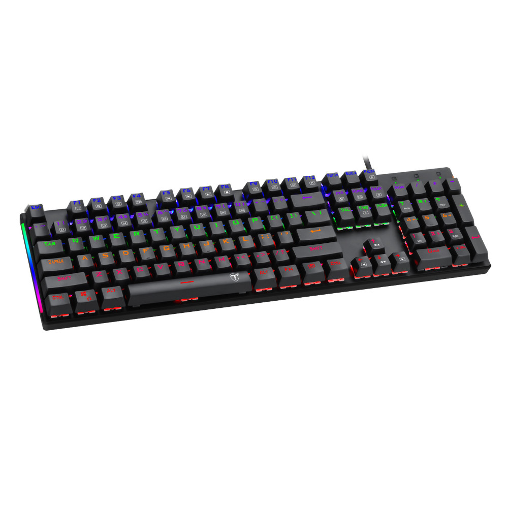 Tastatura Gaming Mecanica T-dagger Naxos T-tgk310, Iluminare Rainbow, Negru