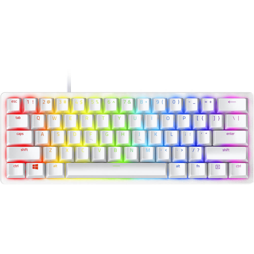 Tastatura gaming Razer Huntsman Mini, Linear Optical Switch Red, Razer Chroma RGB, Layout US, Alb