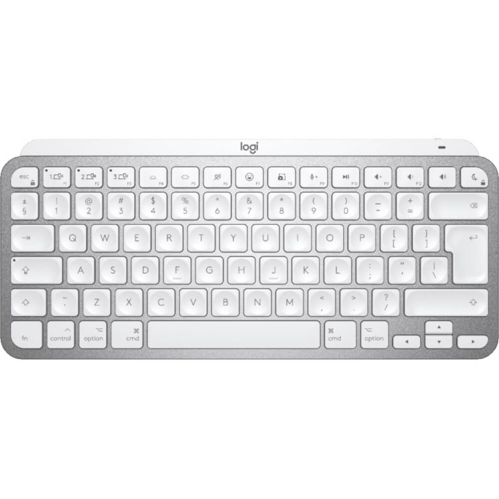 Tastatura Wireless Logitech Mx Keys Mini Minimalist Pentru Mac, Iluminata, Pale Grey