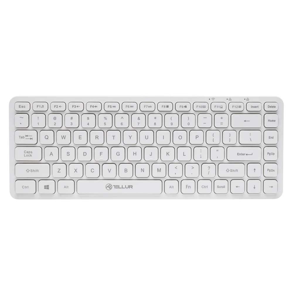 Tastatura wireless Tellur Mini, Alb