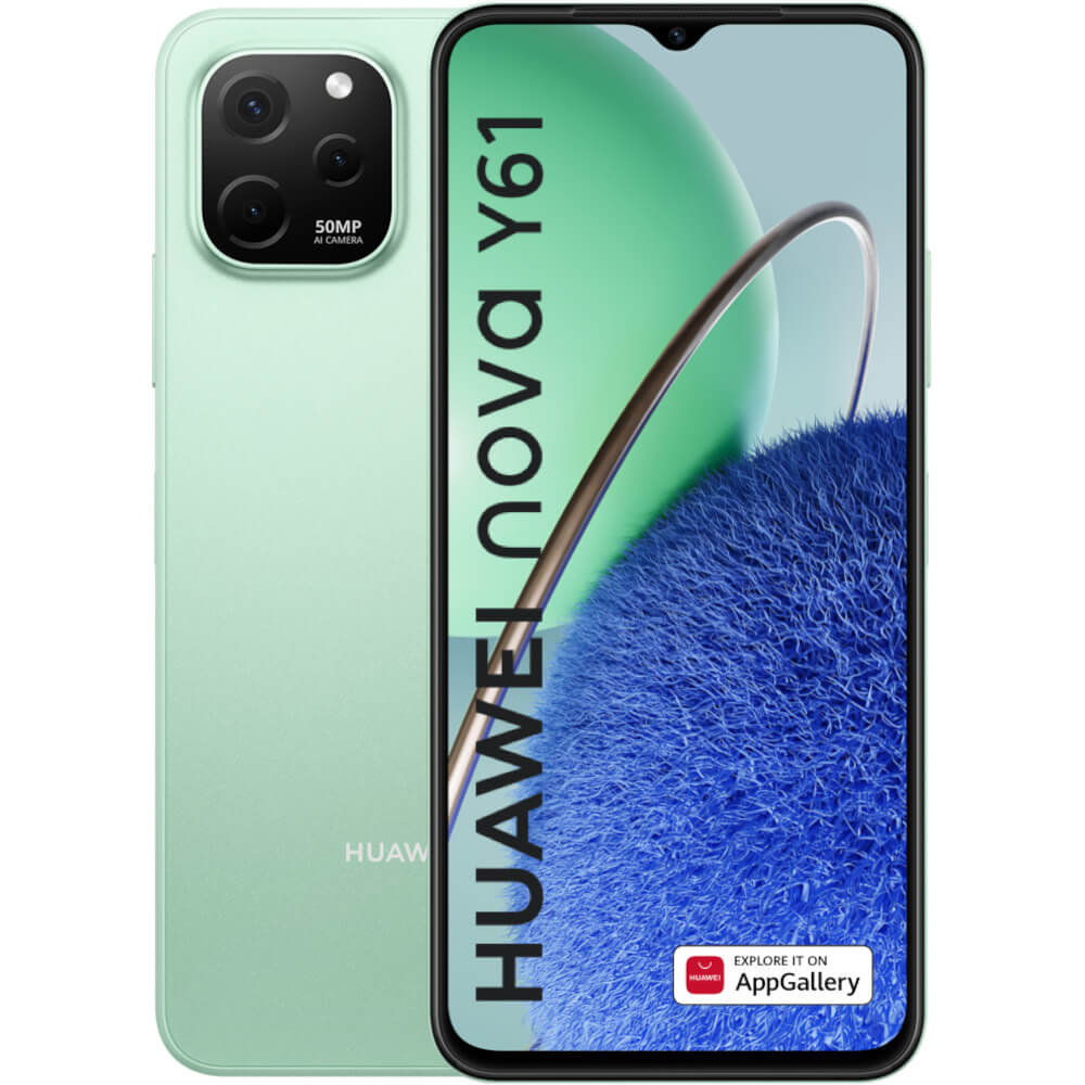 Telefon mobil Huawei nova Y61, 64 GB, 4 GB RAM, Mint Green