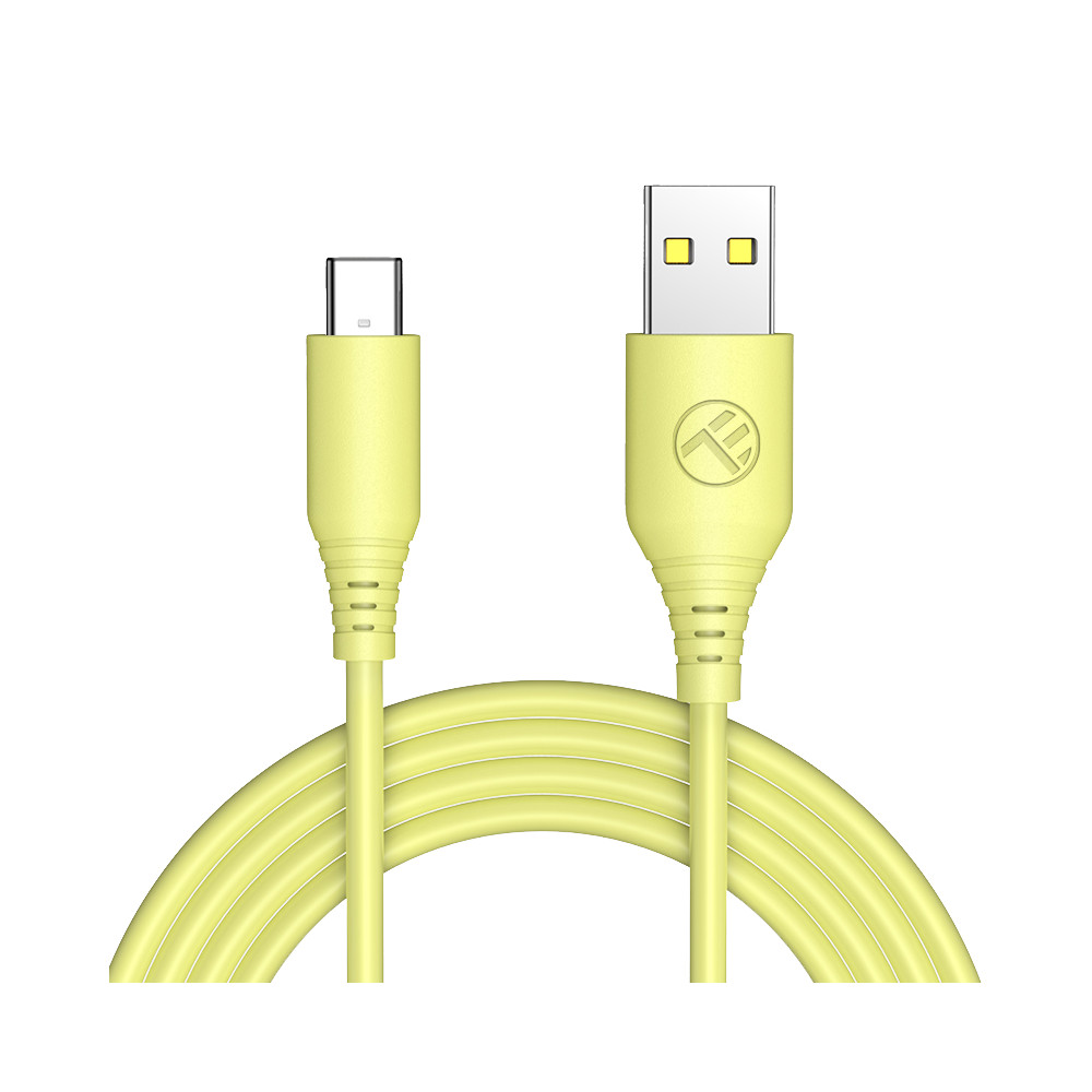 Cablu de date Tellur TLL155400, USB-A - Type-C, 1m, Galben