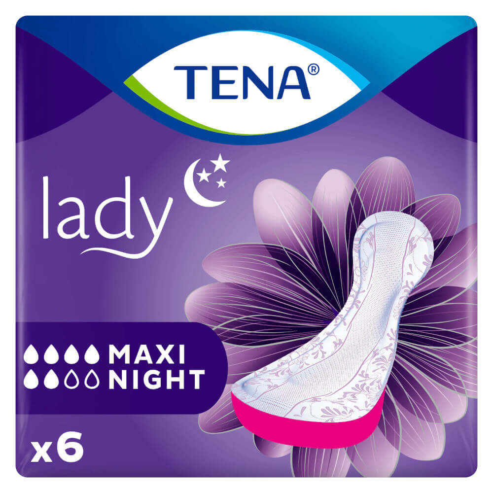  Absorbante pentru incontinenta urinara Tena Lady Maxi Night, 6 buc 