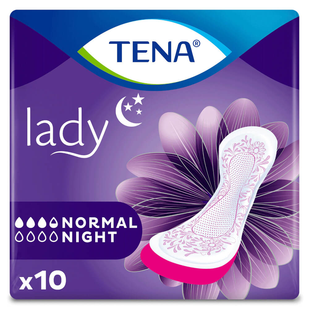  Absorbante pentru incontinenta urinara Tena Lady Normal Night, 10 buc 