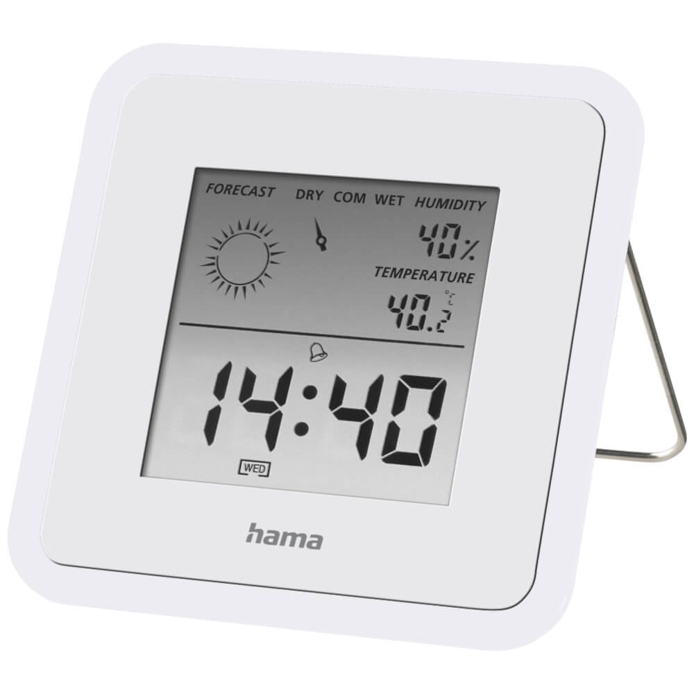 Termometru-Higrometru Hama TH50, Afisaj LCD, Calendar, Alb