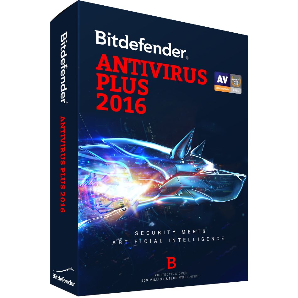 Antivirus Bitdefender Plus 2016, 1 an, 1 utilizator