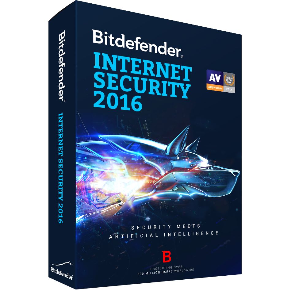 Antivirus Bitdefender Internet Security 2016, 1 an, 1 utilizator, Retail