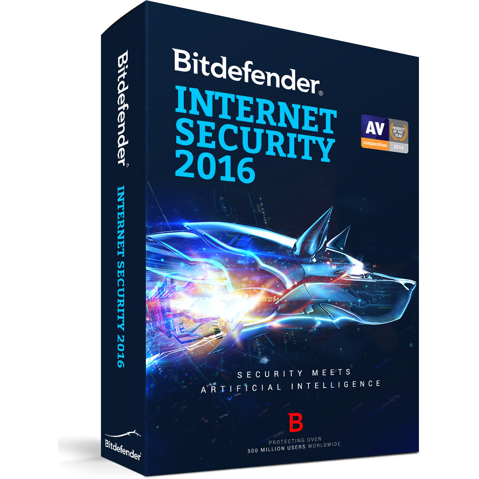 Antivirus Bitdefender Internet Security 2016 Renew, 1 an, 3 utilizatori, Retail
