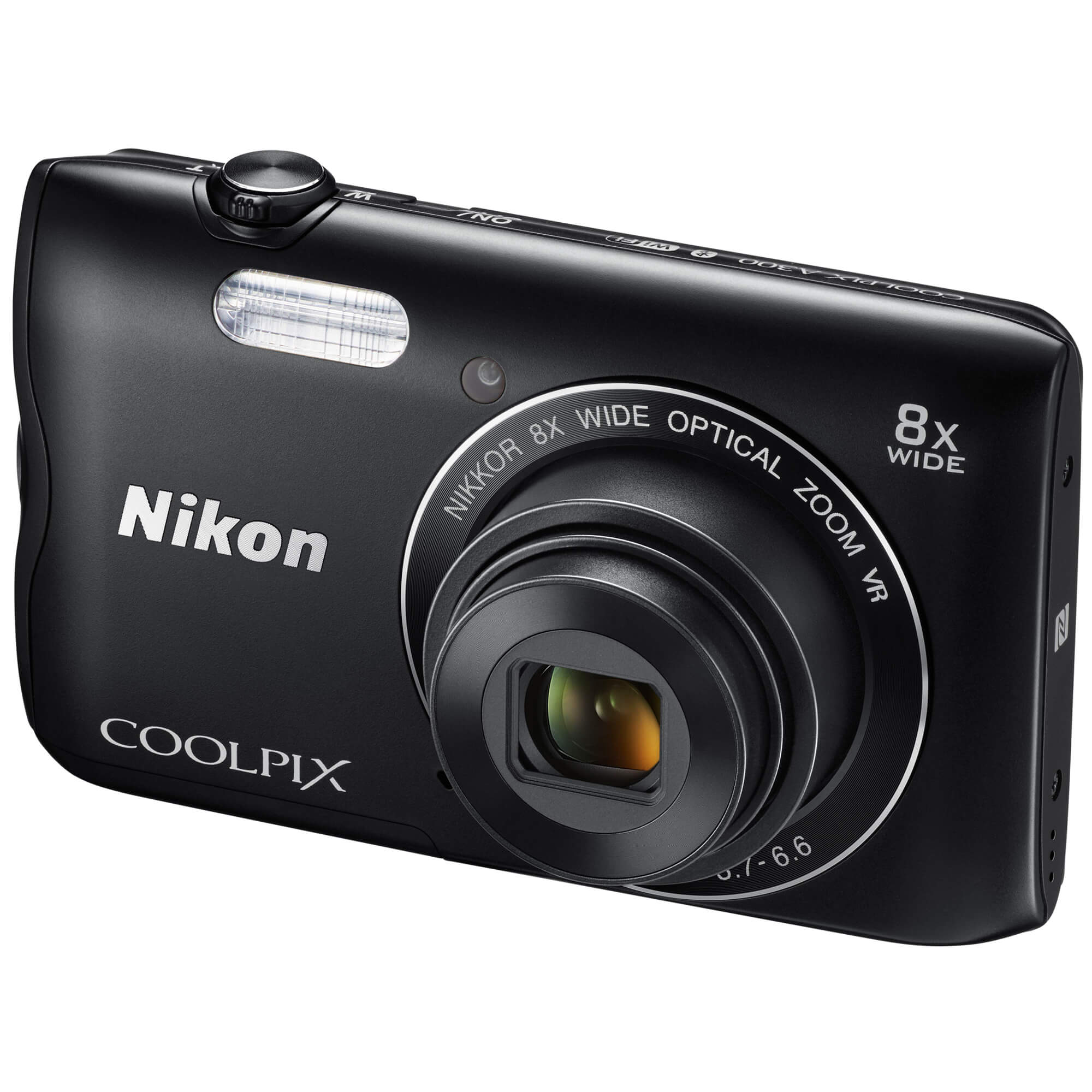  Aparat foto digital Nikon Coolpix A300, 16.1MP, Card 8GB, Husa, Negru 